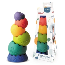 Piramida Sensoryczna pastelowa zabawka edukacyjna - Mom's Care