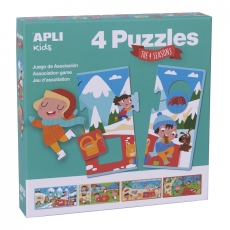 Puzzle 4 układanki Apli Kids - Cztery pory roku