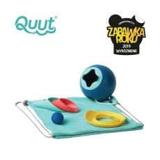 QUUT Set plażowy wiaderko Mini Ballo + 2 łopatki z piłeczką Cuppi + foremka Magic shaper Heart w worku