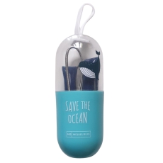 Słomka silikonowa Save The Ocean - Granatowa-24196