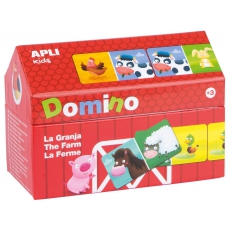 Domino w kartonowym domku Apli Kids - Farma-5270543