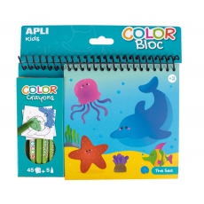 Kolorowanka z kredkami Apli Kids - Ocean-5270578