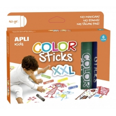 Farby w kredce XXL Apli Kids - 6 kolorów-5270705