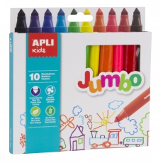 Flamastry Jumbo Apli Kids - 10 kolorów-5271170