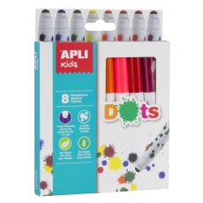 Kropkowe flamastry Apli Kids - 8 kolorów-5271179