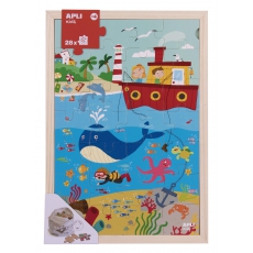 Drewniane puzzle w ramce Apli Kids - Ocean 4 -5271996