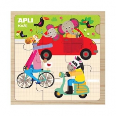 Drewniane puzzle Apli Kids - Samochód 3 -5272129