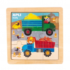 Drewniane puzzle Apli Kids - Ciężarówka 3 -5272131