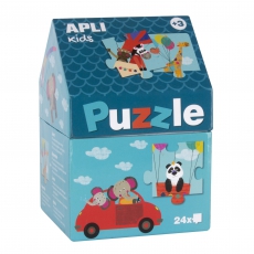 Puzzle w kartonowym domku Apli Kids - Safari 3 -5272570