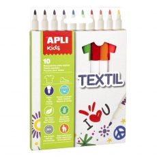 Flamastry tekstylne Apli Kids - 10 kolorów-5272863