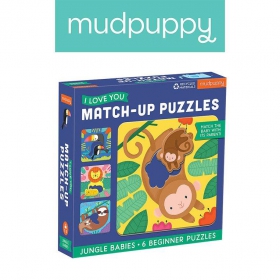 Mudpuppy Pierwsze puzzle I Love You Rodzice i dzieci Dżungla 1-3 lata