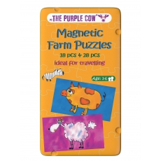 Gra magnetyczna The Purple Cow - Puzzle Farma-5332210