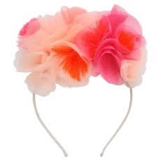 Opaska do włosów Bukiet kwiatów różowy-68630